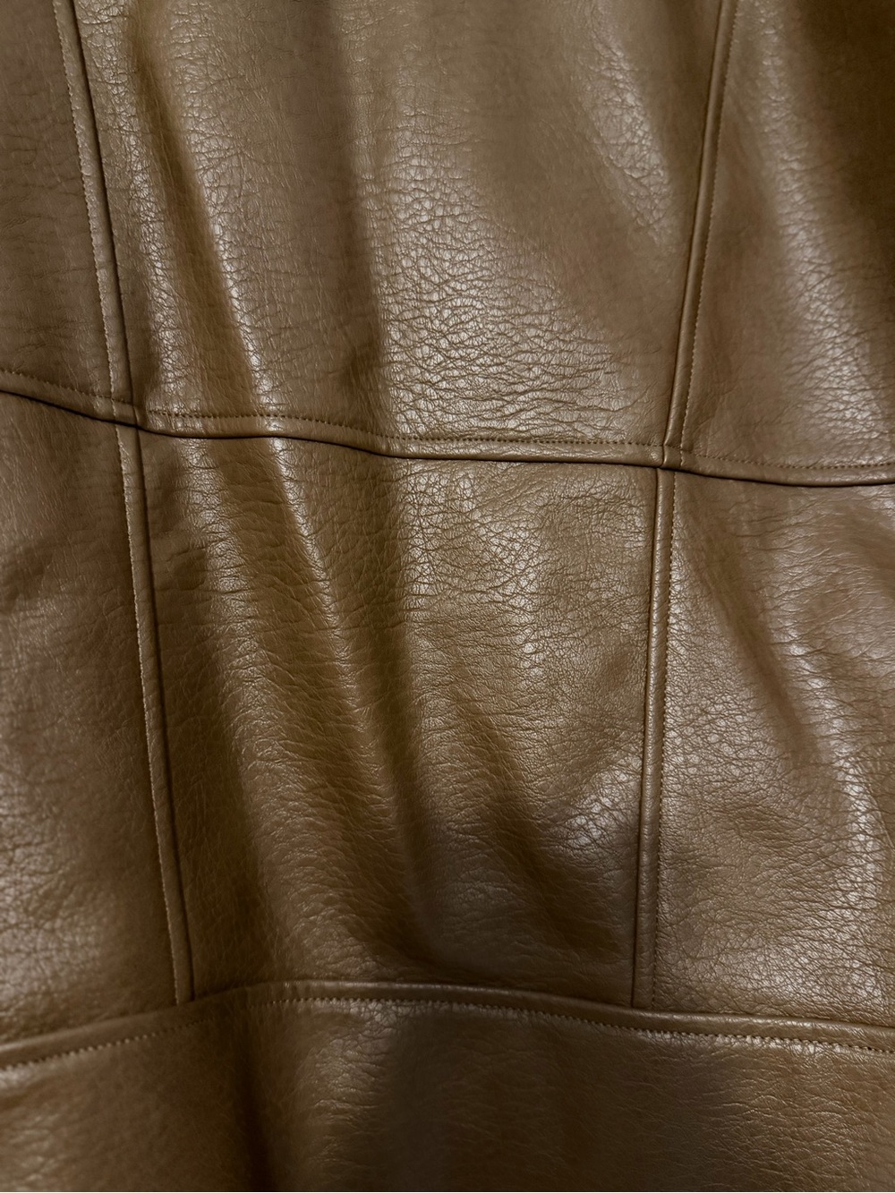 Ashley Graham Faux Leather Coat - Earth Tone - Picture 5 of 9